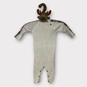 Burberry Children 12 Months 100% Cashmere Knit Baby Romper